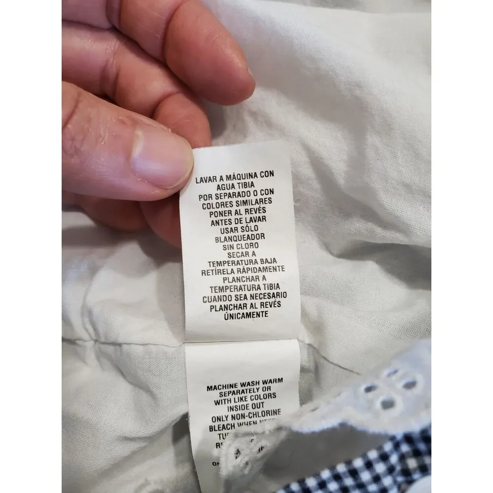 The Children's Place 4T Dress Black White Gingham Check Plaid Cottage EUC